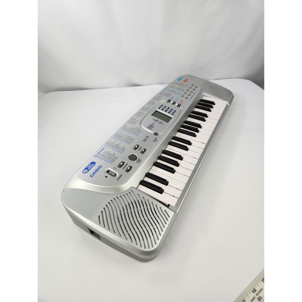 Vintage Casio SA-75 Electronic Keyboard Portable Music Piano 100 Tones Travel